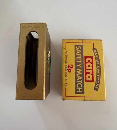 Vintage Shamrock Match Box Holder - one available