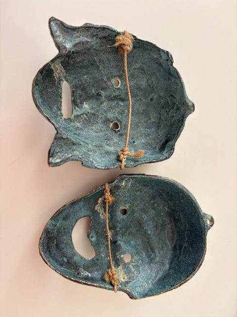 Decorative Brass Masks - one pair available