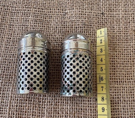 Vintage EPNS and Cobalt Blue Salt & Pepper Shakers one set available.